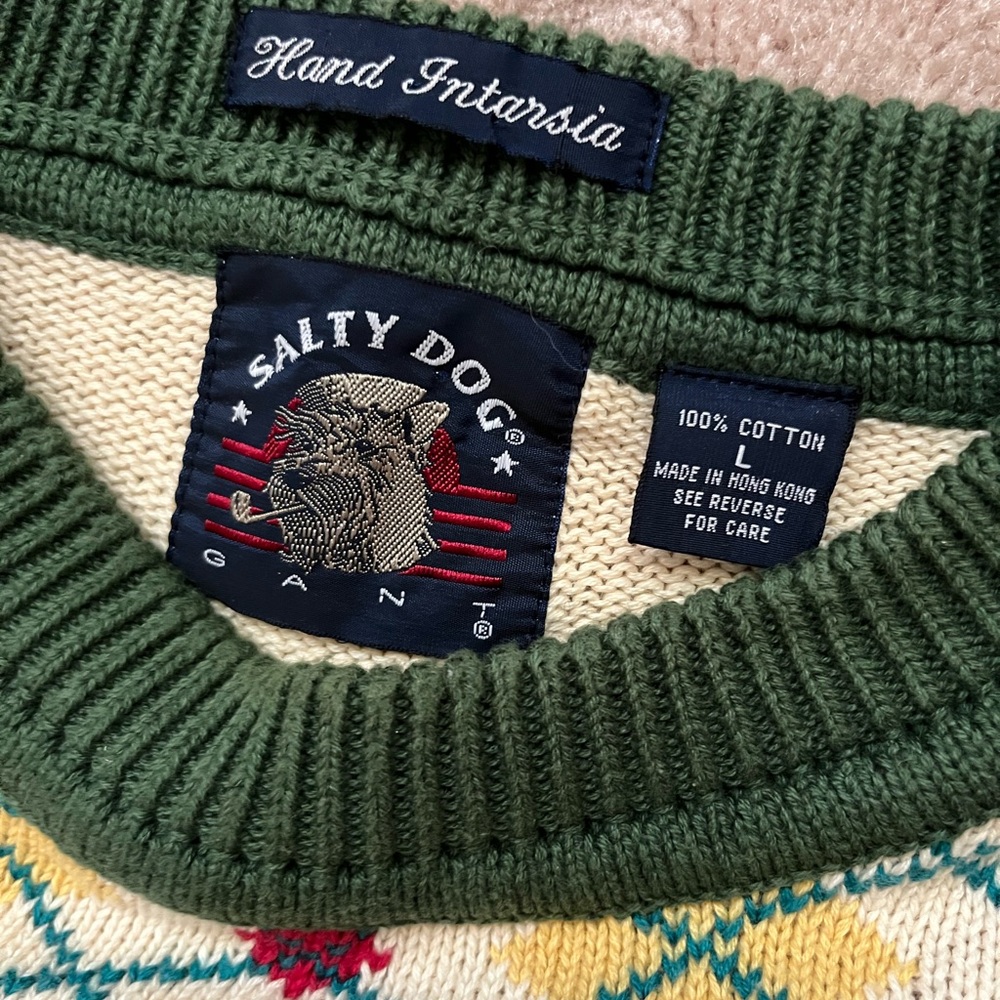 Vintage Salty Dog Gant Men’s Golf Sweater - Picture 4 of 5